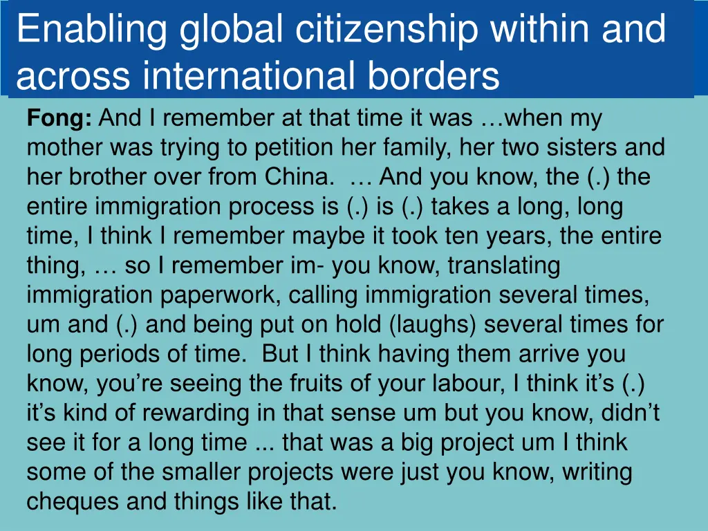 enabling global citizenship within and across