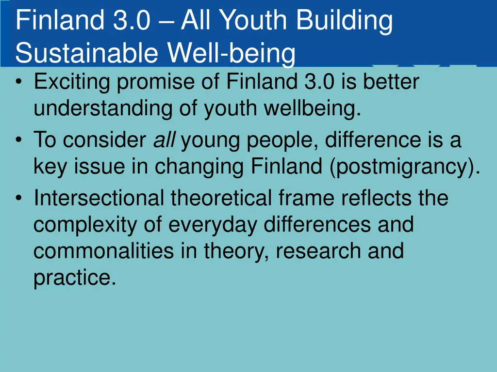 finland 3 0 all youth building sustainable well