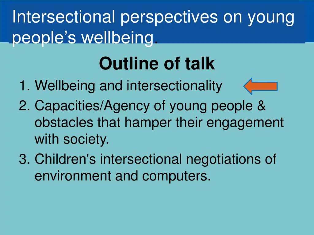 intersectional perspectives on young people