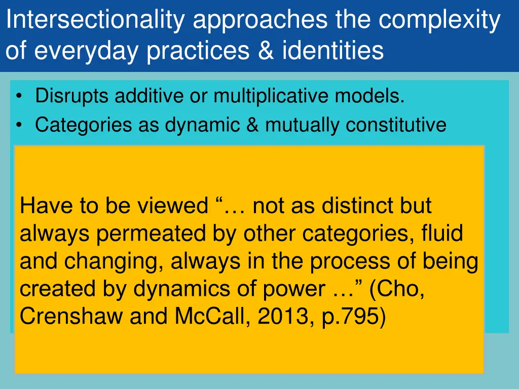 intersectionality approaches the complexity