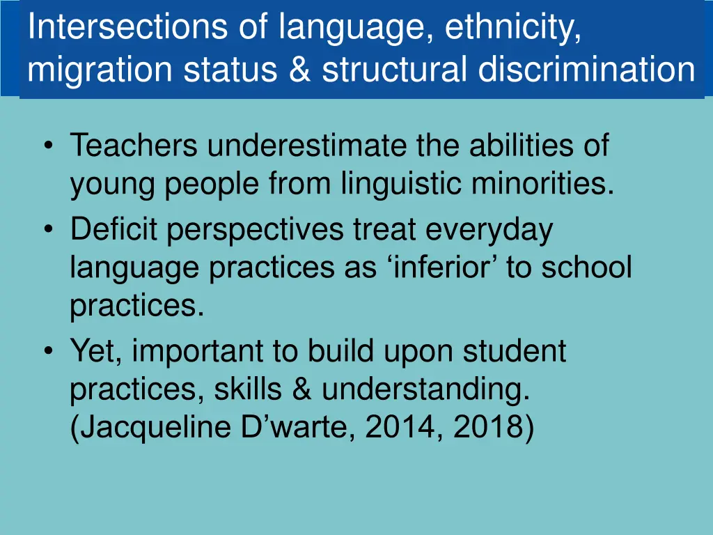 intersections of language ethnicity migration