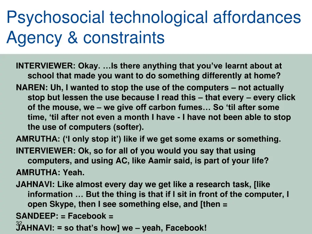 psychosocial technological affordances agency