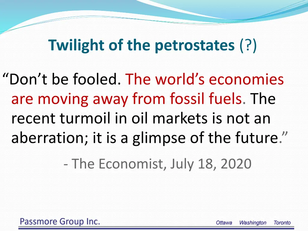 twilight of the petrostates