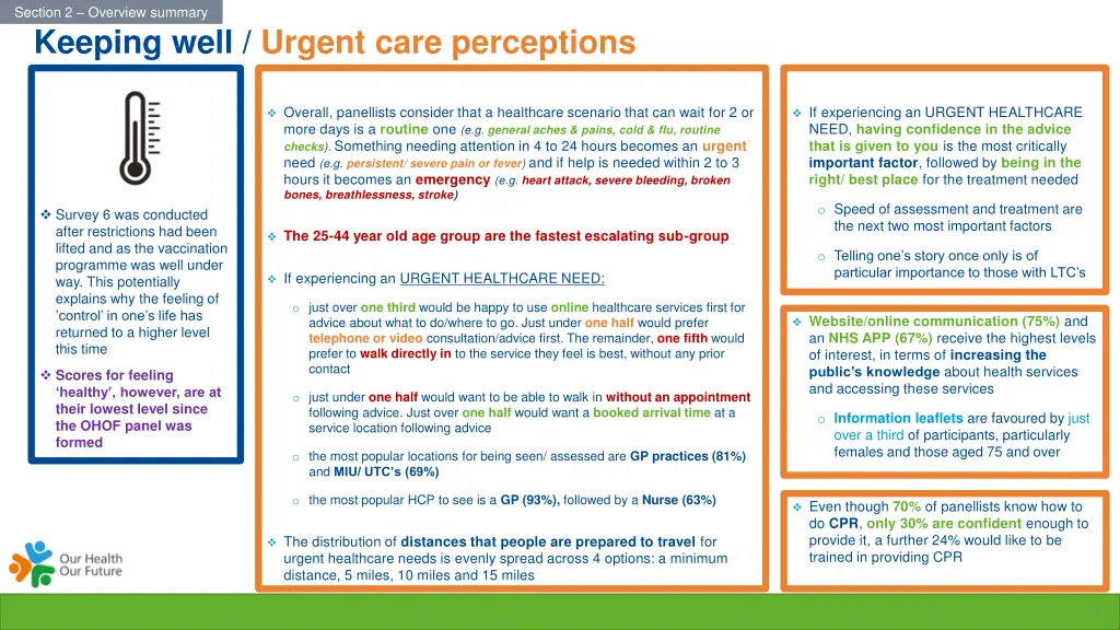 section 2 overview summary keeping well urgent