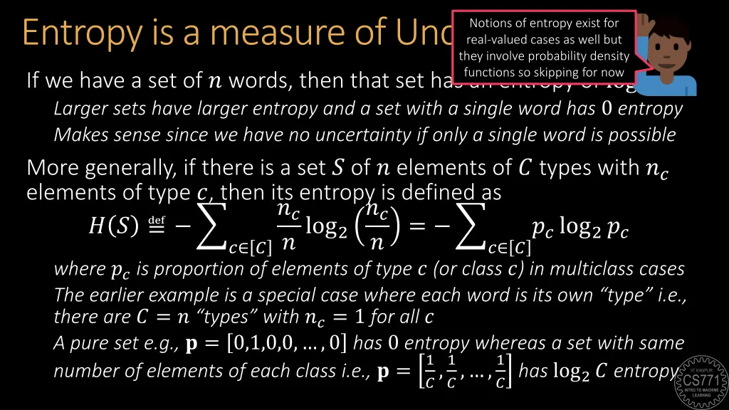 entropy is a measure of uncertainty