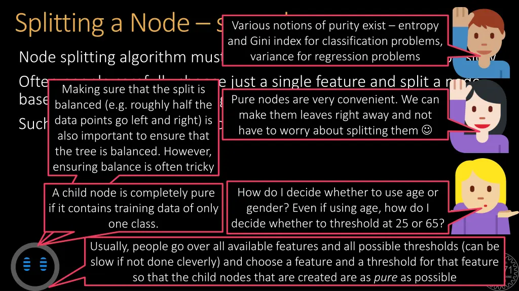 splitting a node some lessons