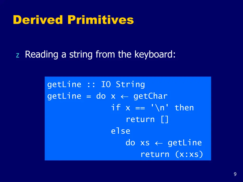 derived primitives