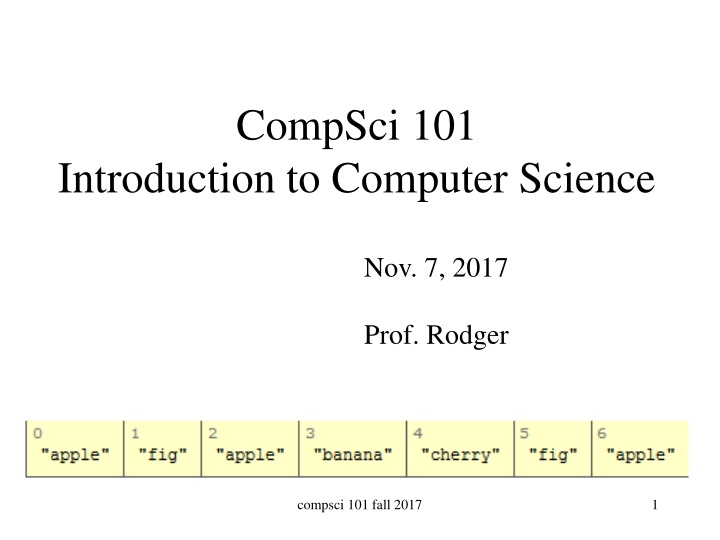 compsci 101