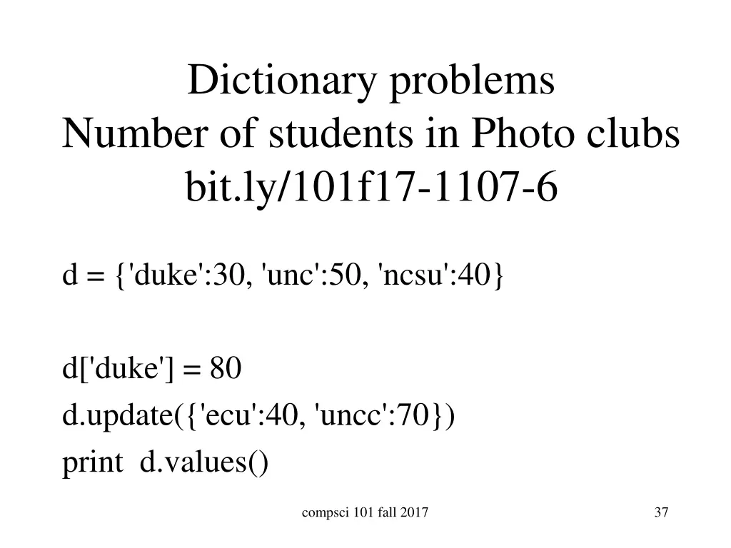 dictionary problems number of students in photo