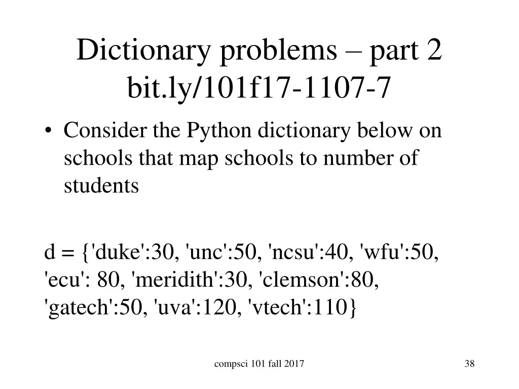 dictionary problems part 2 bit ly 101f17 1107 7