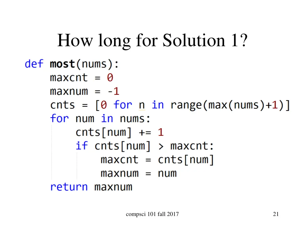 how long for solution 1