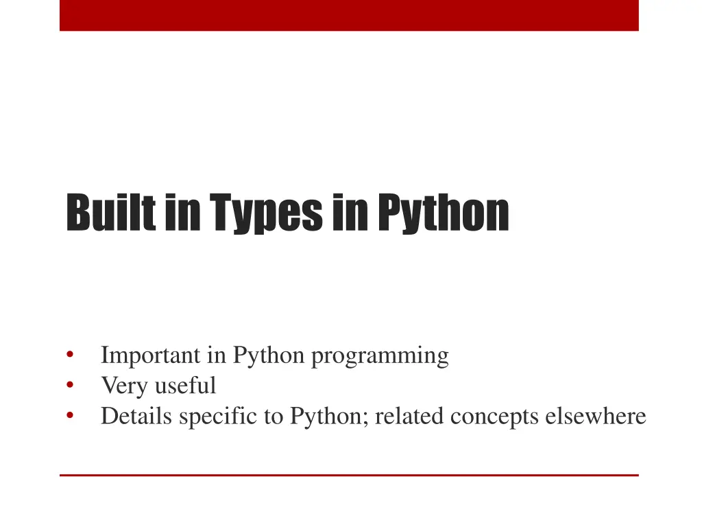 built in types in python