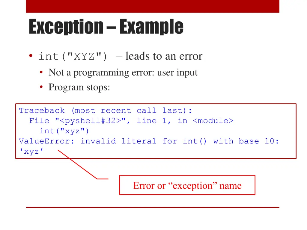 exception example