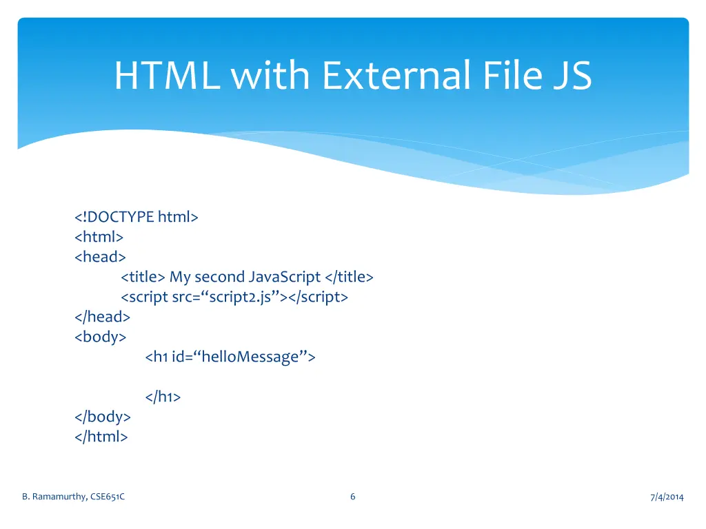 html with external file js