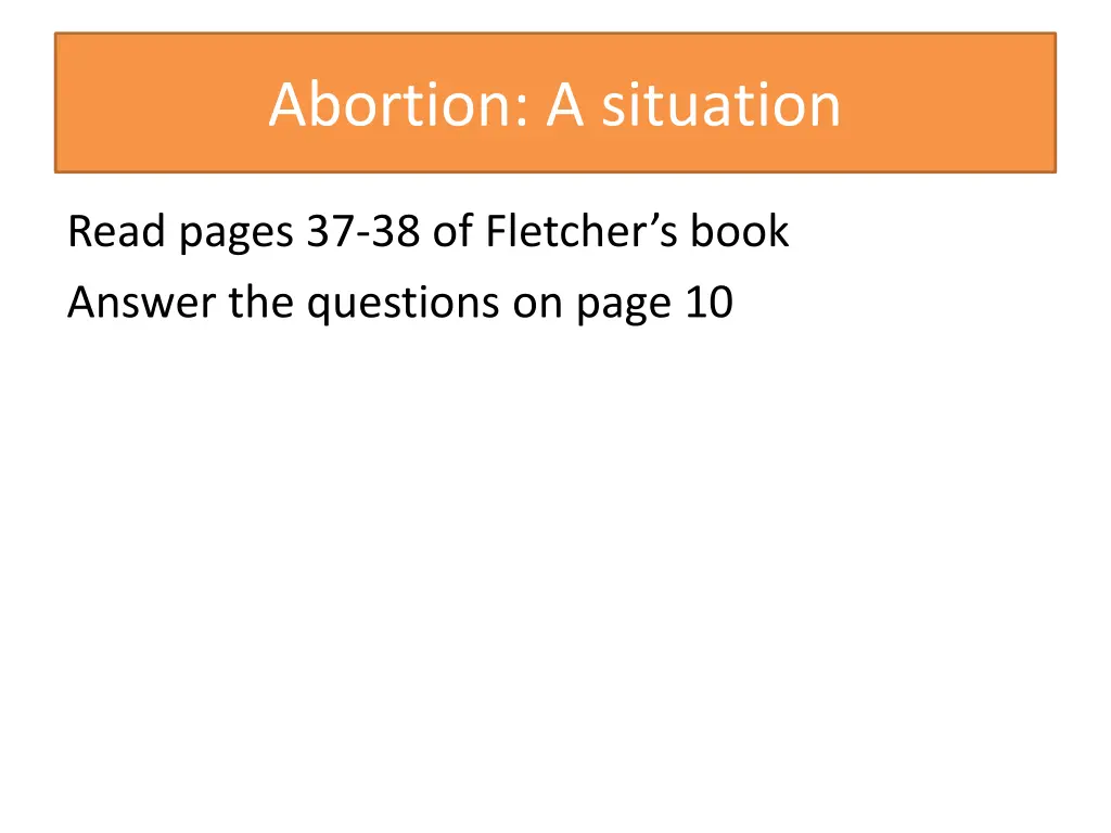 abortion a situation