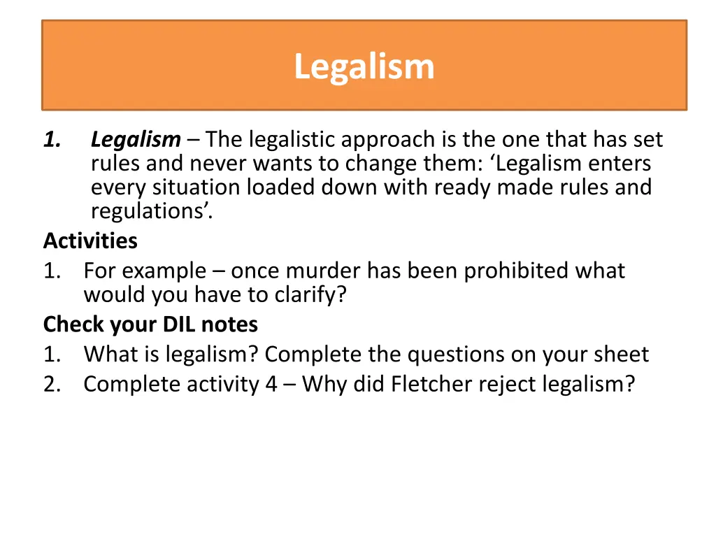 legalism