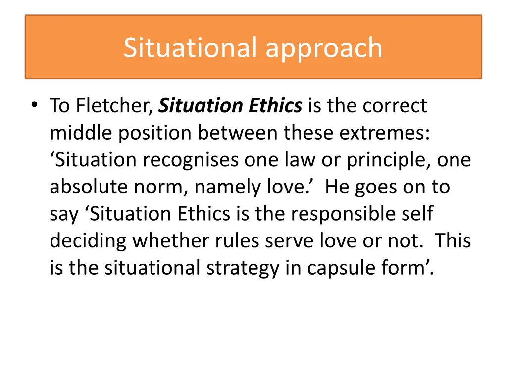 situational approach