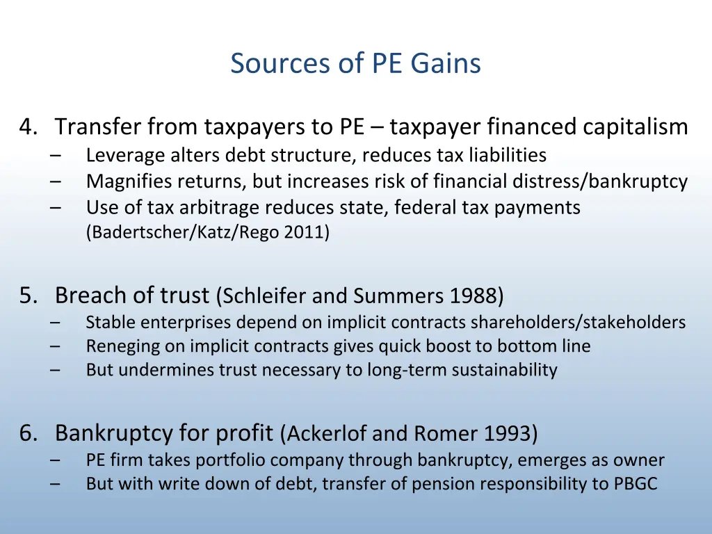 sources of pe gains 2