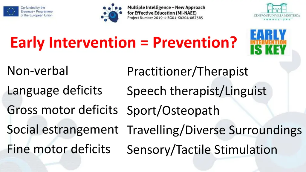 early intervention prevention