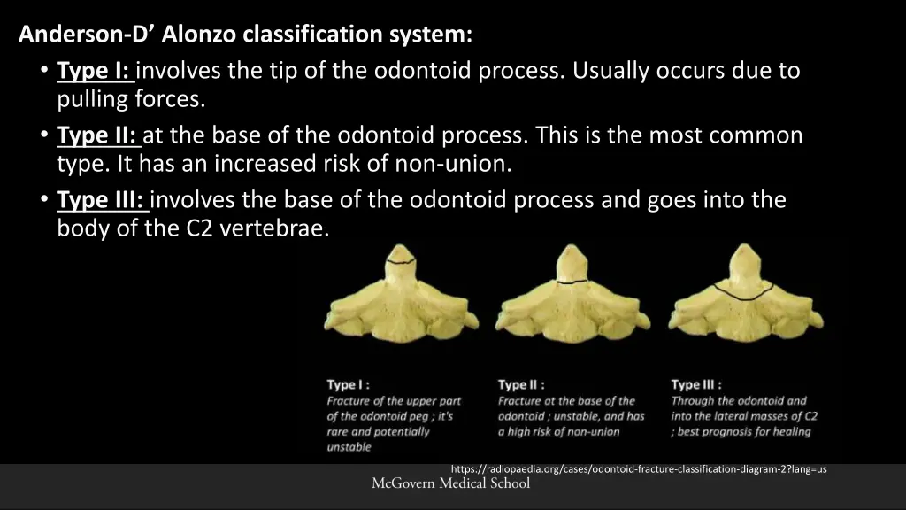 anderson d alonzo classification system type