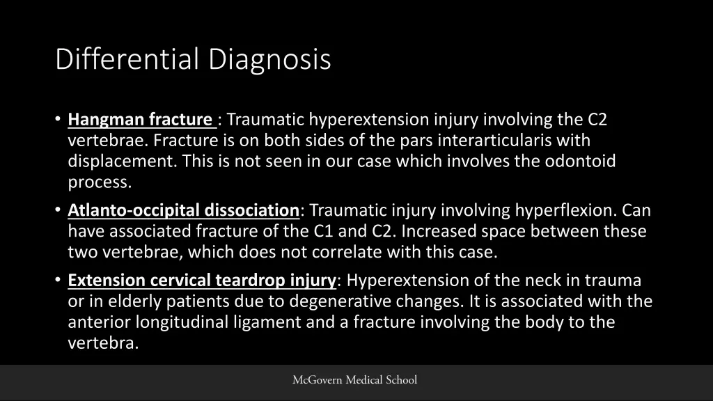 differential diagnosis