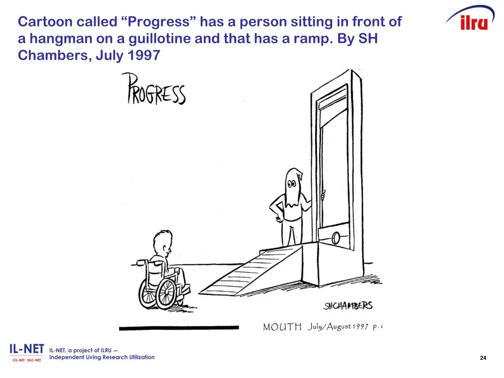 cartoon called progress has a person sitting