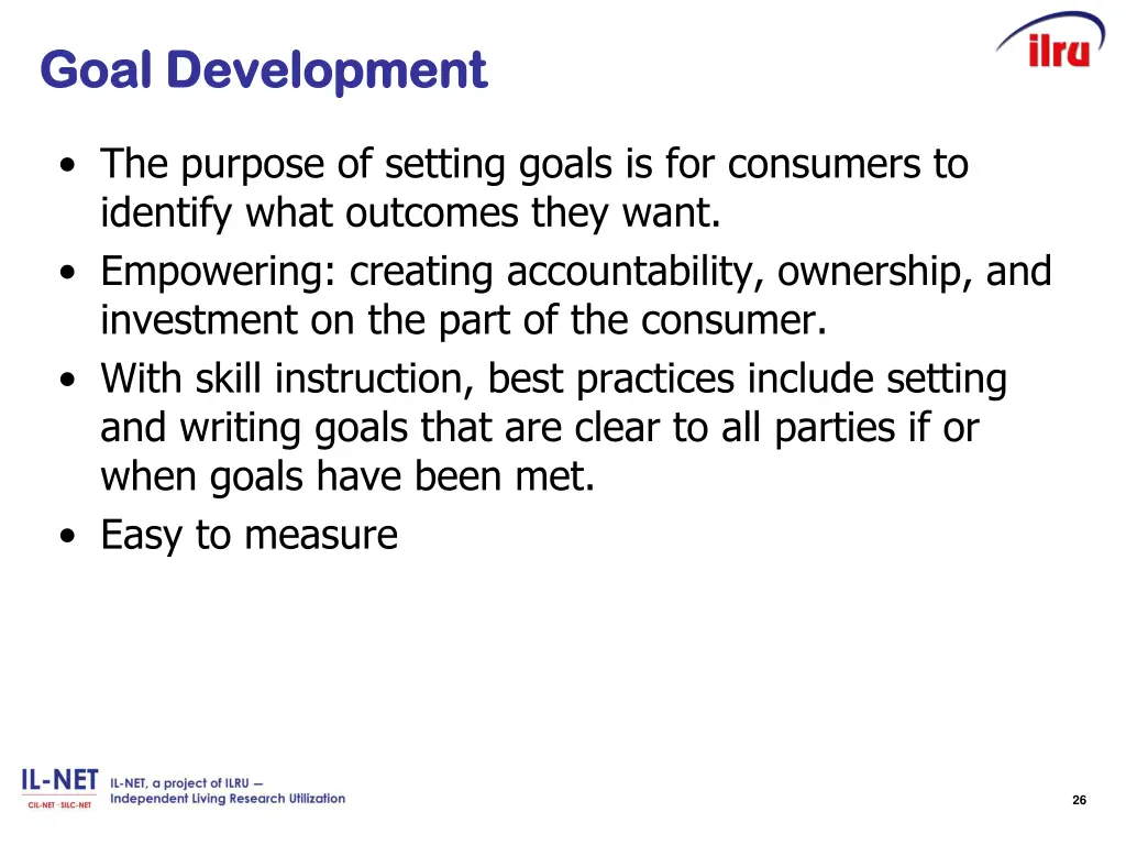 goal goal development development