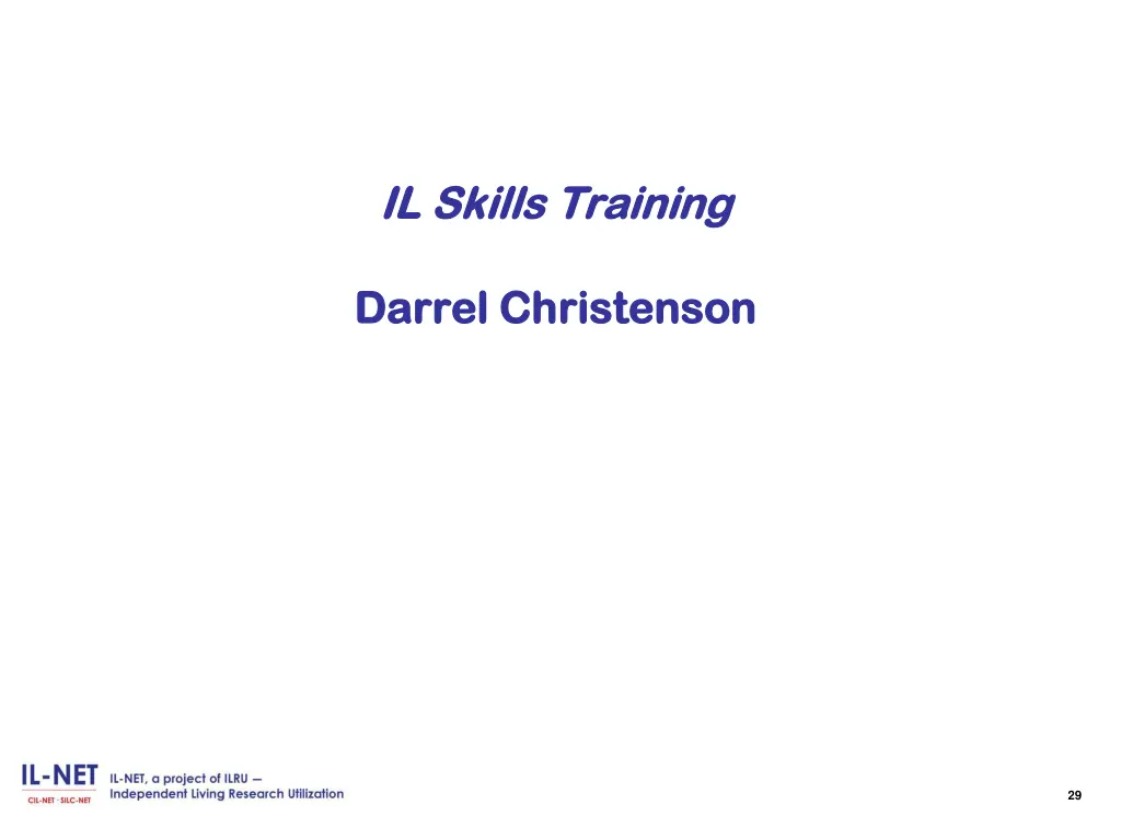 il skills training il skills training