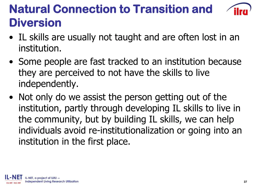 natural connection to transition and natural