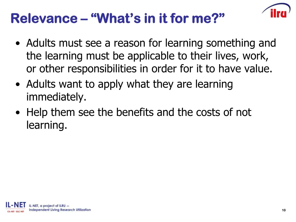 relevance relevance what s in it for me what