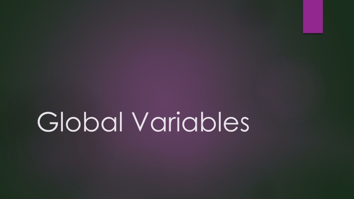 global variables