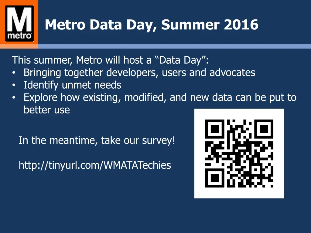 metro data day summer 2016