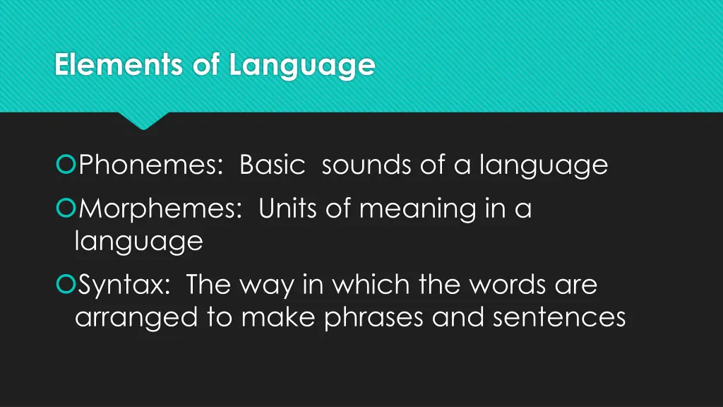 elements of language