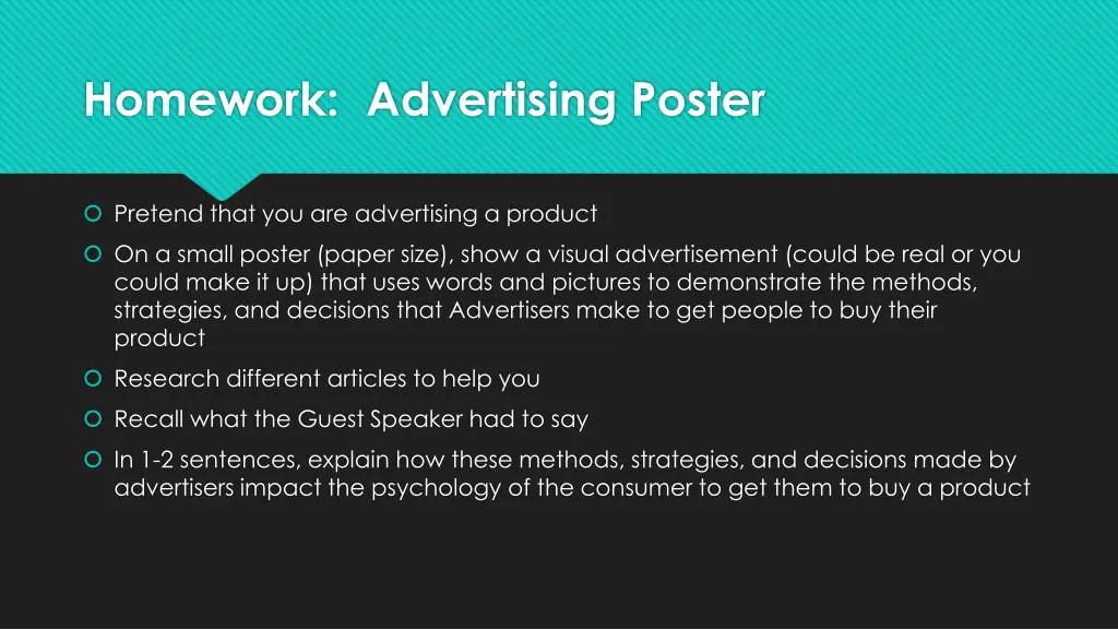 homework advertising poster