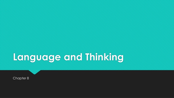 language and thinking