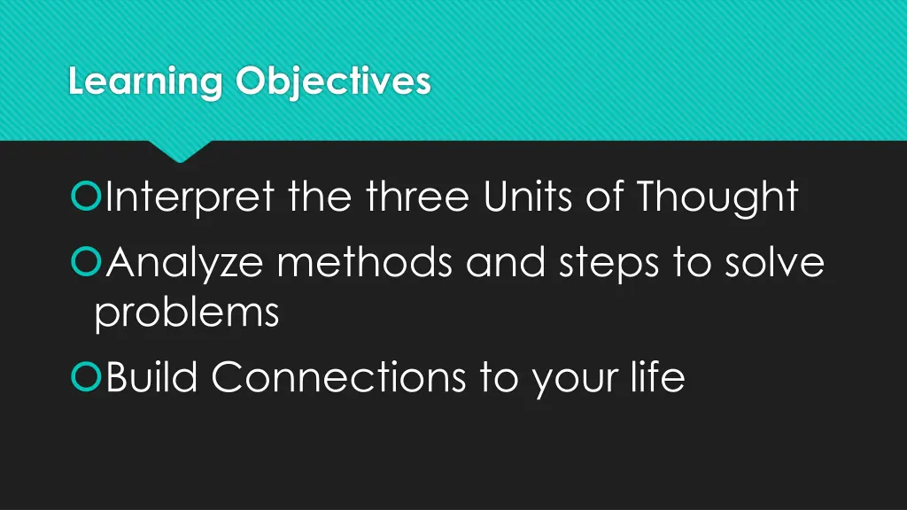 learning objectives 1