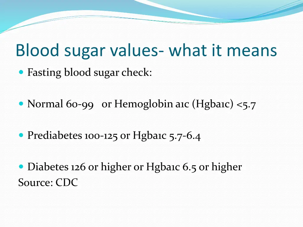 blood sugar values what it means