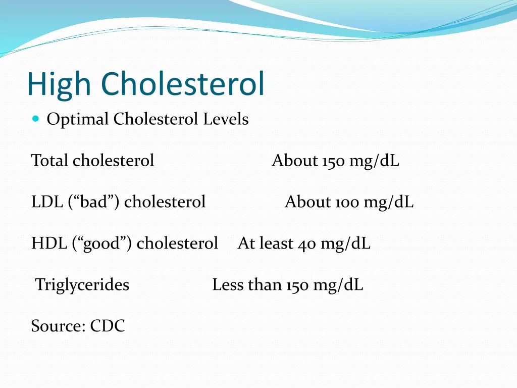 high cholesterol optimal cholesterol levels