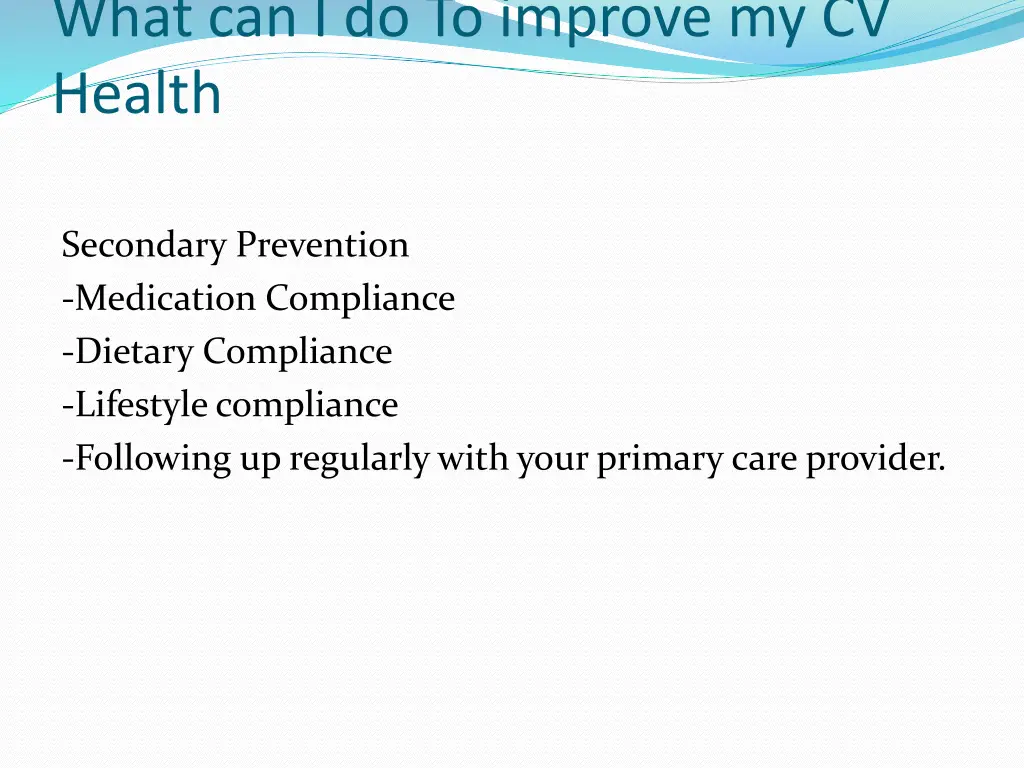 what can i do to improve my cv health