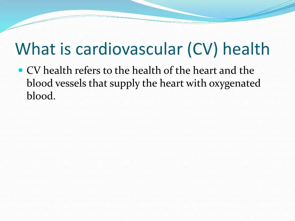 what is cardiovascular cv health