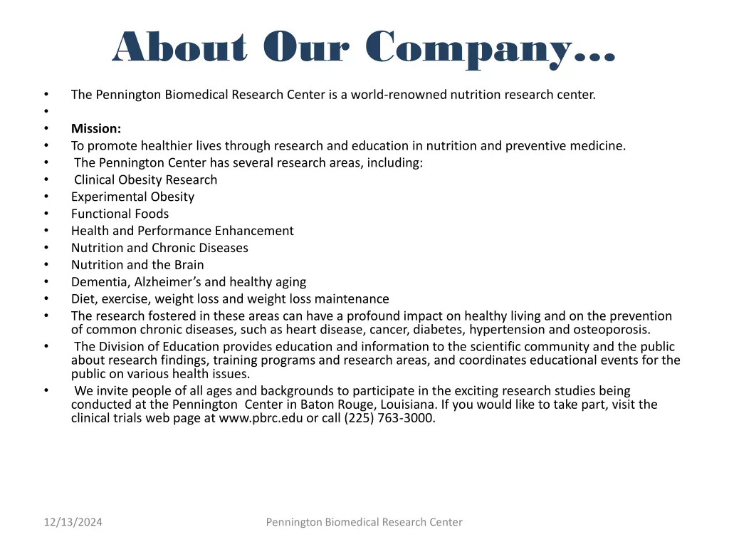 about our company