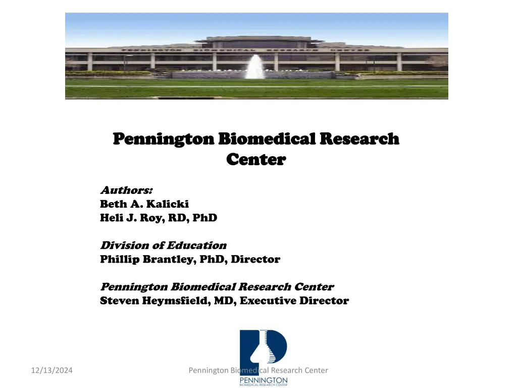 pennington biomedical research pennington