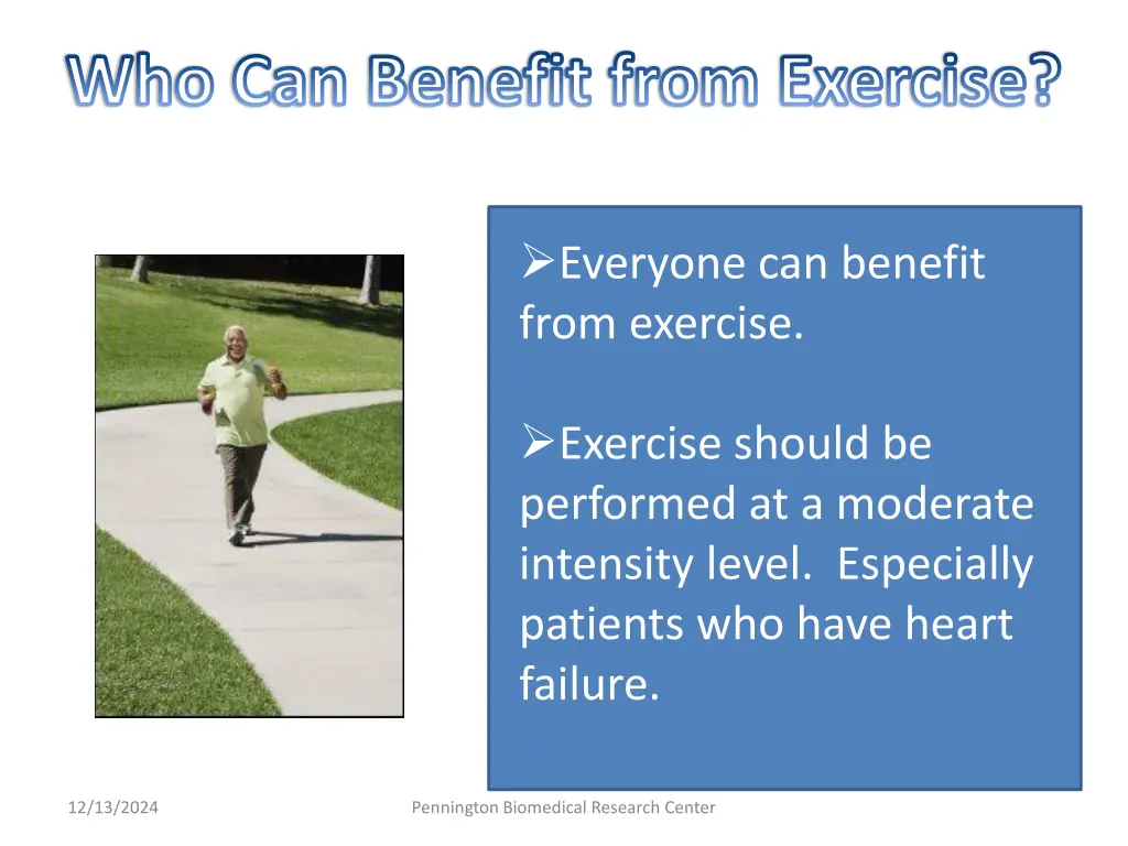 who can benefit from exercise