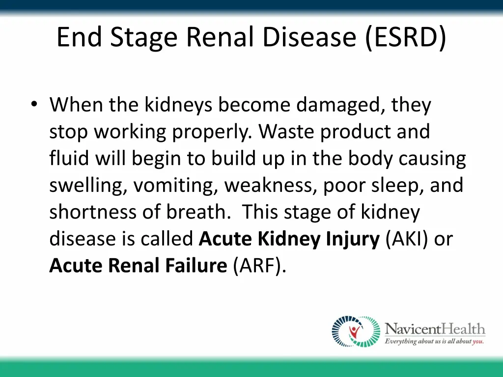 end stage renal disease esrd