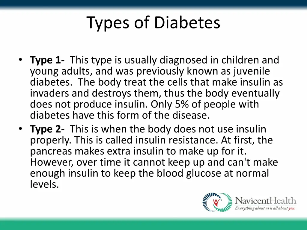 types of diabetes