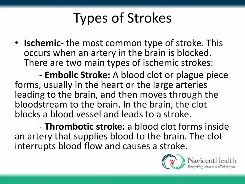 types of strokes