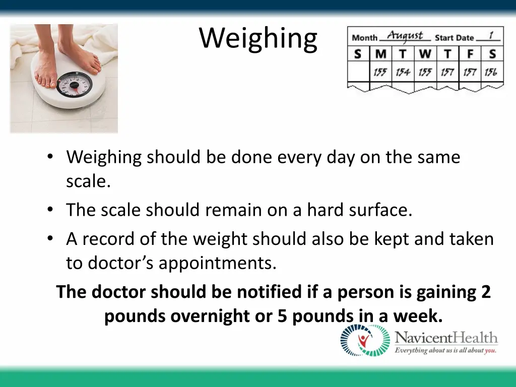 weighing