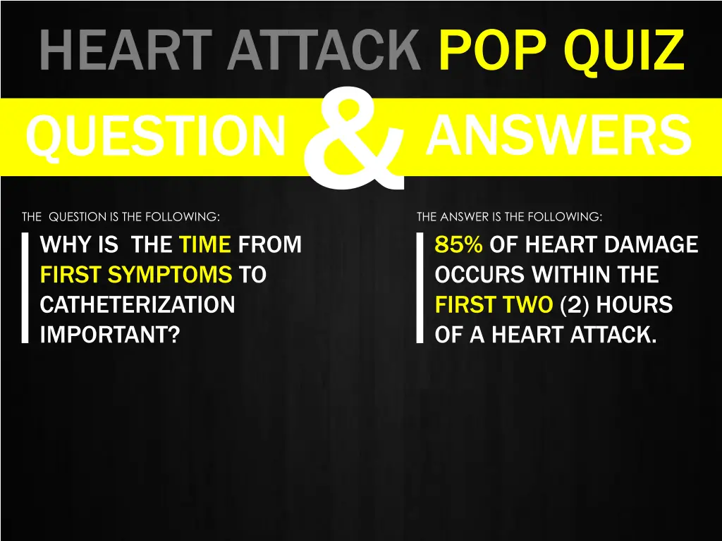 heart attack pop quiz question