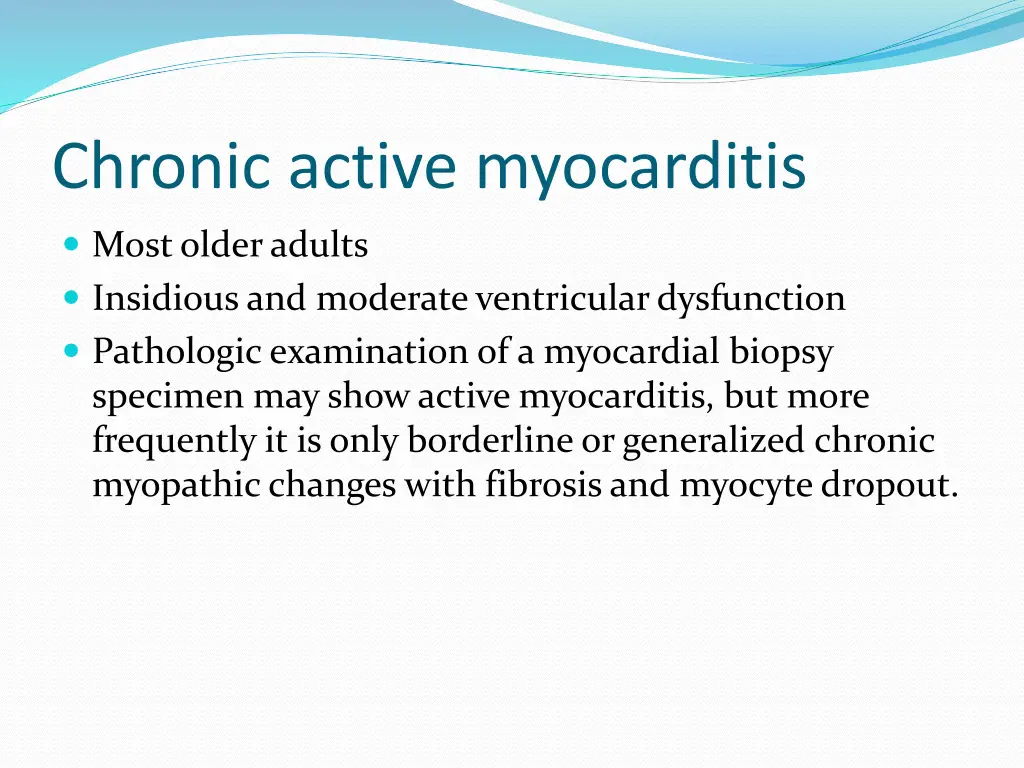 chronic active myocarditis