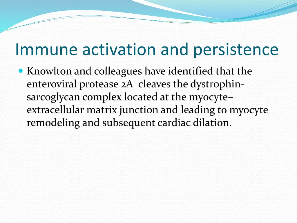 immune activation and persistence